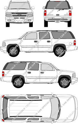 Chevrolet Suburban, combi, 5 Doors (2002)