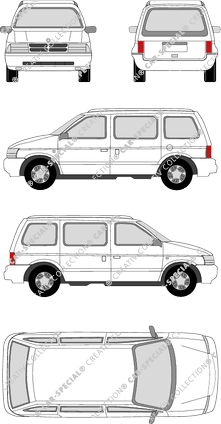 Chrysler Voyager, SE 2.5 TD, LE 2.5 TD, station wagon, 5 Doors (1991)