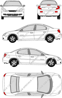 Chrysler Neon limusina, 2000–2002 (Chry_010)