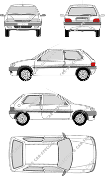 Citroën Saxo, 1996–1999 (Citr_005)