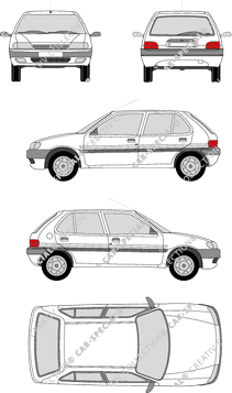 Citroën Saxo, Hayon, 5 Doors (1996)