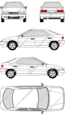 Citroën Xantia Hatchback, 1994–1997 (Citr_007)