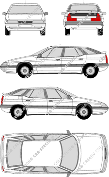 Citroën XM Kombilimousine, 1994–2000 (Citr_009)