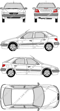 Citroën Xsara, Limousine, 5 Doors (1997)