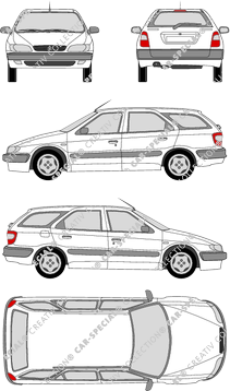 Citroën Xsara station wagon, 1997–2000 (Citr_012)