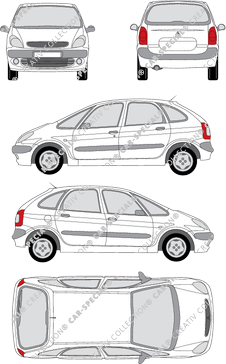 Citroën Xsara Picasso, Picasso, Hayon, 5 Doors (2004)