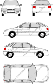 Citroën ZX, Hatchback, 5 Doors (1991)