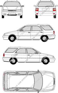 Citroën ZX station wagon, 1994–1998 (Citr_017)