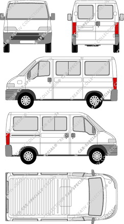 Citroën Jumper Club, Club, Kleinbus, Radstand kurz, Rear Wing Doors, 1 Sliding Door (1994)