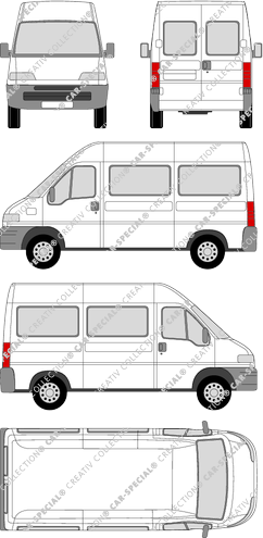 Citroën Jumper, camionnette, longue, extra haut, verglast, Rear Wing Doors (1994)