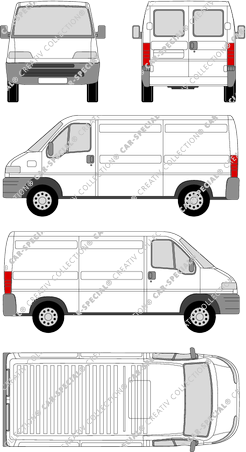 Citroën Jumper, fourgon, Radstand lang, Heck verglast, Rear Wing Doors (1994)