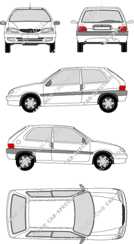 Citroën Saxo Hatchback, 1999–2004 (Citr_056)