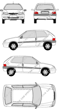 Citroën Saxo, Hayon, 3 Doors (1999)