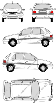 Citroën Saxo, Hayon, 5 Doors (1999)