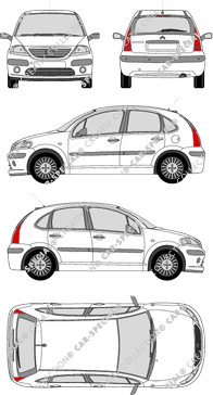 Citroën C3 Hatchback, 2002–2005 (Citr_063)