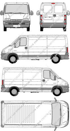 Citroën Jumper 29 M/33 M, 29 M/33 M, van/transporter, medium wheelbase, Rear Wing Doors, 1 Sliding Door (2002)