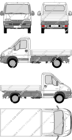 Citroën Jumper 33 M, 33 M, platform, medium wheelbase, single cab (2002)