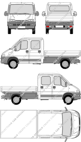 Citroën Jumper 33 L/35, 33 L/35, platform, long wheelbase, double cab (2002)