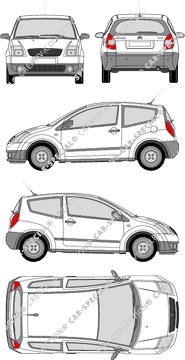 Citroën C2, 2003–2005 (Citr_099)