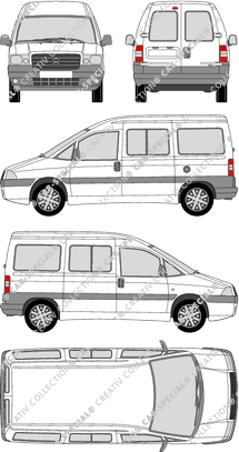 Citroën Jumpy, Kleinbus, Rear Wing Doors, 1 Sliding Door (2004)