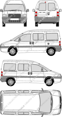 Citroën Jumpy, camionnette, Rear Wing Doors, 2 Sliding Doors (2004)