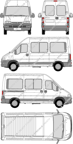 Citroën Jumper Club, Club, microbús, Rear Wing Doors, 1 Sliding Door (2004)