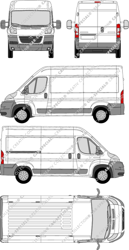 Citroën Jumper, fourgon, L2H2, Radstand mittel, Rear Wing Doors, 1 Sliding Door (2006)