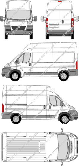 Citroën Jumper, Kastenwagen, L2H3, Radstand mittel, Rear Wing Doors, 1 Sliding Door (2006)