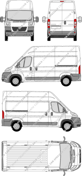 Citroën Jumper, furgone, L2H3, empattement  moyen, Rear Wing Doors, 2 Sliding Doors (2006)