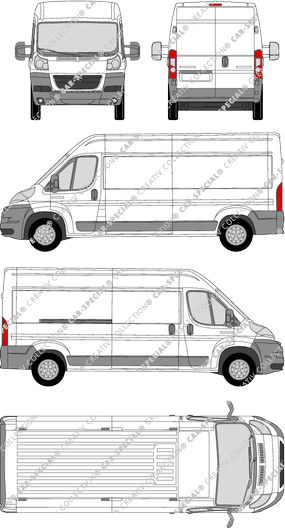 Citroën Jumper, Kastenwagen, L3H2, Radstand lang, Rear Wing Doors, 1 Sliding Door (2006)