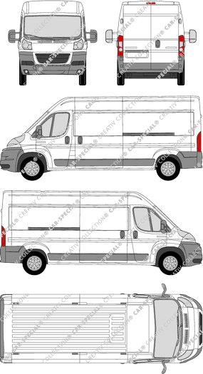 Citroën Jumper, Kastenwagen, L3H2, Radstand lang, Rear Wing Doors, 2 Sliding Doors (2006)