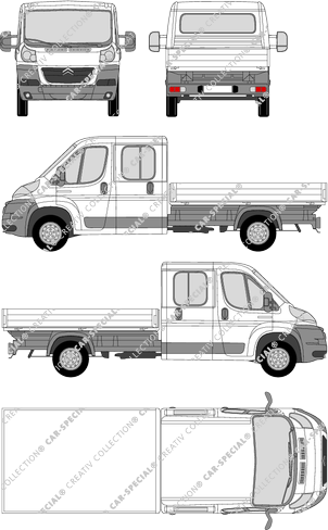 Citroën Jumper, pont, L3, Radstand lang, double cabine, 2 Sliding Doors (2006)