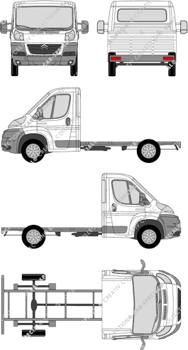 Citroën Jumper Chassis for superstructures, 2006–2014 (Citr_132)