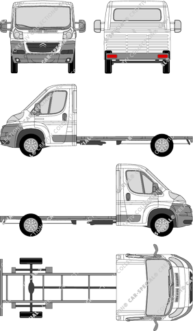 Citroën Jumper, Chasis para superestructuras, L3, paso de rueda largo, cabina individual (2006)