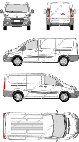 Citroën Jumpy, furgón, L2H1, Rear Wing Doors, 2 Sliding Doors (2007)