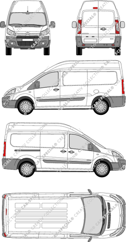 Citroën Jumpy, furgón, L2H2, Rear Wing Doors, 1 Sliding Door (2007)