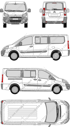 Citroën Jumpy, minibus, L2H1, Rear Flap, 1 Sliding Door (2007)