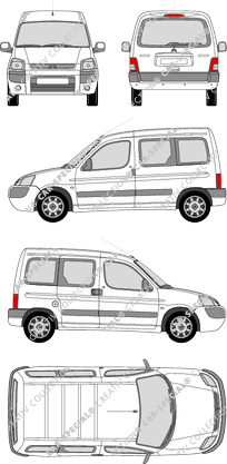 Citroën Berlingo, fourgon, Rear Flap (2004)