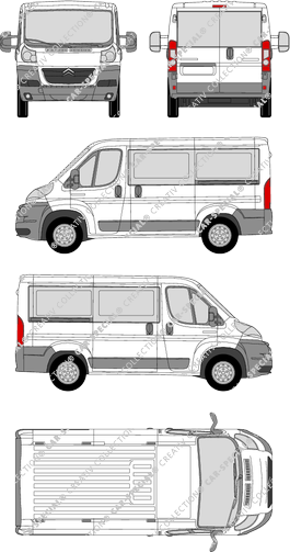 Citroën Jumper, microbús, L1H1, Rear Wing Doors, 2 Sliding Doors (2002)