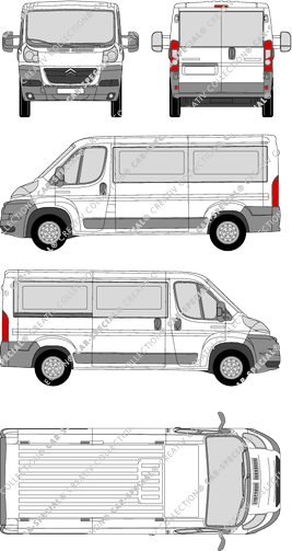 Citroën Jumper, Kleinbus, L2H1, Rear Wing Doors, 1 Sliding Door (2006)