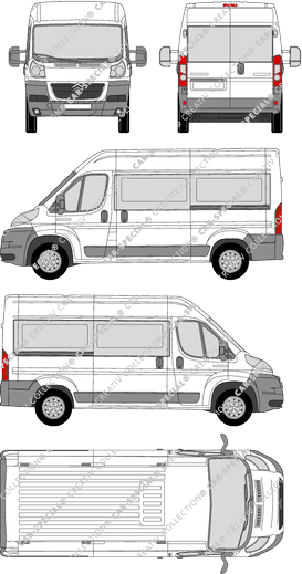 Citroën Jumper, camionnette, L2H2, Rear Wing Doors, 2 Sliding Doors (2006)