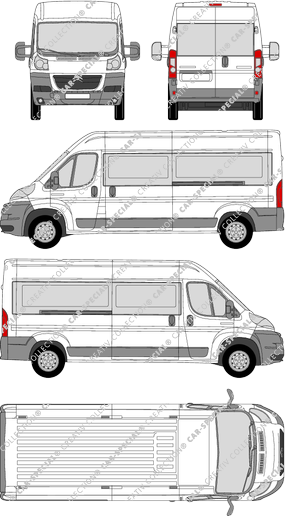 Citroën Jumper, microbús, L3H2, Rear Wing Doors, 1 Sliding Door (2006)