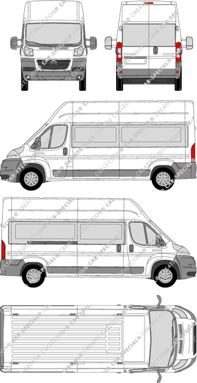 Citroën Jumper, Kleinbus, L3H3, Rear Wing Doors, 1 Sliding Door (2006)