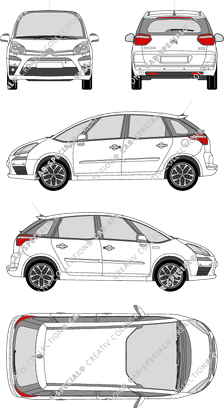 Citroën C4 combi, 2007–2010 (Citr_160)