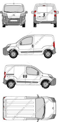 Citroën Nemo, Kastenwagen, Rear Wing Doors, 1 Sliding Door (2007)