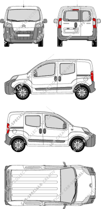 Citroën Nemo, furgone, Rear Wing Doors, 2 Sliding Doors (2007)