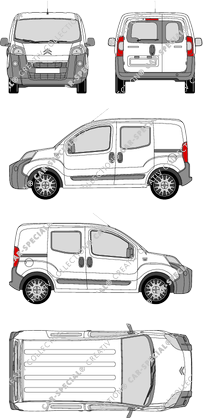 Citroën Nemo, Hochdachkombi, Rear Wing Doors, 2 Sliding Doors (2007)