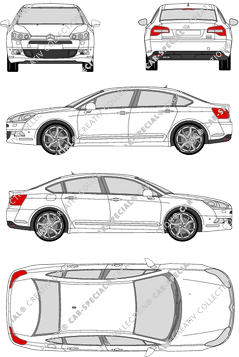 Citroën C5 berlina, 2008–2010 (Citr_168)