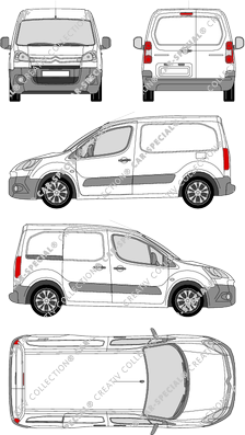 Citroën Berlingo, Kastenwagen, Rear Wing Doors, 1 Sliding Door (2008)