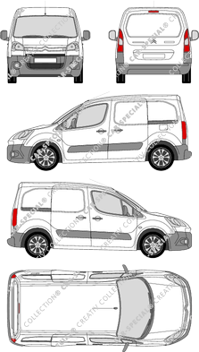 Citroën Berlingo, van/transporter, Rear Flap, 2 Sliding Doors (2008)